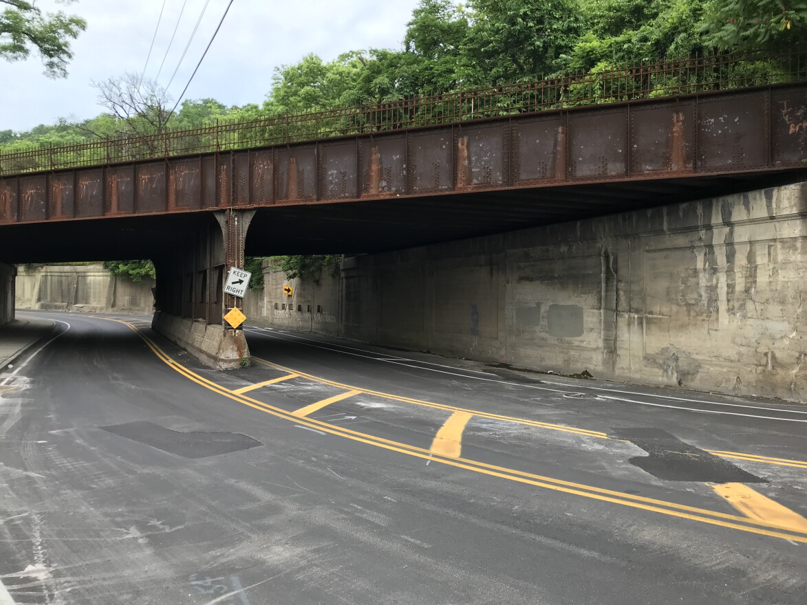 Riverside Drive will be closed at this railroad bridge between Kemper and Hazen starting Monday for a construction project to stop flooding.